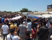 دفن جثمان والد مروان عطية بمقابر العائلة فى كفر الدوار.. صور وفيديو