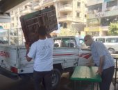 رفع الإشغالات المخالفة الواقعة أسفل كوبرى عبد الرازق السنهورى بمدينة نصر