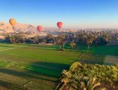 رحلات البالون الطائر تغرد فى الأقصر بـ500 سائح على متن 25 رحلة.. صور