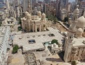 محافظ الإسكندرية يتابع أعمال تطوير ساحة أبو العباس المرسى بميدان المساجد