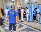 إصابة 12 شخص في حادث اصطدام أتوبيس بجمل على طريق الضبعة