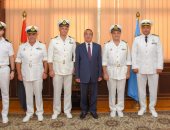 محافظ الإسكندرية يستقبل وفدا من السفينة اليونانية "ساموس" خلال زيارتها للمحافظة