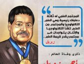 دعائم المجتمع العلمى من منظور أقوال العبقرى الراحل أحمد زويل "كاريكاتير"