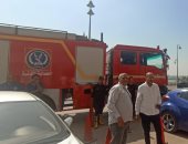 السيطره على حريق محدود بأحد البنوك على طريق الكورنيش فى بنى سويف 