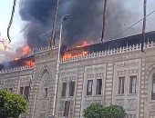 فيديو.. السيطرة على حريق داخل وزارة الأوقاف دون إصابات
