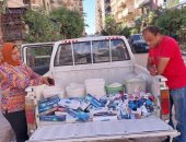 "تموين الإسكندرية" تضبط منتجات ألبان وكميات من السجائر مجهولة المصدر