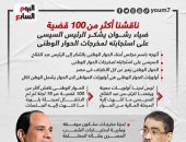 ضياء رشوان يشكر الرئيس السيسى على استجابته لمخرجات الحوار الوطنى.. إنفوجراف