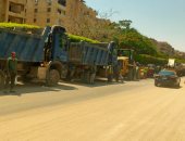محافظة الجيزة: رفع 525 طن تراكمات ومخلفات بحدائق الأهرام