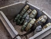 علماء الآثار فى المكسيك يعثرون على 15تمثالا حجريا تصور البشر