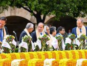 الرئيس السيسى وقادة G20 يزورون ضريح "غاندى" فى الهند.. صور