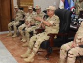 وزير الدفاع يشهد المرحلة الرئيسية لمشروع مراكز القيادة التعبوى للجيش الثانى