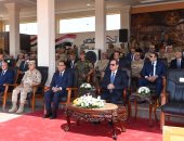 الرئيس السيسي يشهد اصطفاف معدات الدعم والإغاثة المقدمة للأشقاء فى ليبيا
