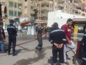 السيطرة على حريق فى محطة وقود بمدينة نصر.. صور