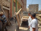 الجيزة: رفع إشغالات وتعديات مخزن ومغلق أخشاب بالبدرشين