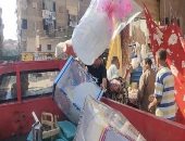 الجيزة: رفع إشغالات الباعة الجائلين بشارع الجمعية ببشتيل