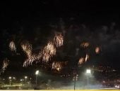 الألعاب النارية تزين سماء استاد قناة السويس عقب تكريم الرئيس السيسي للأوائل