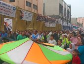 أهالي بركة السبع ينظمون مسيرة حاشدة لمطالبة الرئيس بالترشح لفترة جديدة.. صور