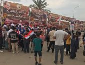 الآلاف بالعريش يحتفلون بذكرى نصر أكتوبر ويطالبون السيسي بالترشح.. صور