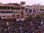 توافد آلاف المواطنين على ميدان الكوربة للاحتفال بنصر أكتوبر والمطالبة بترشيح الرئيس السيسى