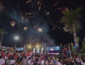 شاهد.. ألعاب نارية فى ساحة أبو الحجاج بالأقصر احتفالا بترشح السيسي للانتخابات