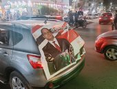 مسيرة كبرى ببنها بالقليوبية احتفالا بإعلان الرئيس السيسى ترشحه للانتخابات الرئاسية