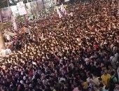 أهالى دمياط يحتفلون فى ميدان الساعة بإعلان الرئيس السيسى الترشح للرئاسة.. صور