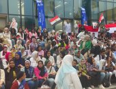 أسرة طلاب من أجل مصر بجامعة عين شمس تشارك بمسيرة دعم ترشح الرئيس السيسي للانتخابات