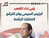 يُلبى نداء الشعب.. الرئيس السيسى يُعلن الترشح لانتخابات الرئاسة "فيديو"