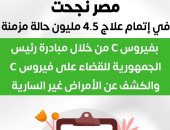 الصحة: مصر نجحت في علاج 4.5 مليون حالة مزمنة بفيروس سى