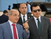 وزير الرياضة ونظيره اللبناني يتفقدان بطولة أفريقيا للرماية بالعاصمة الإدارية