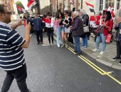 الجالية المصرية فى لندن تنظم وقفة أمام السفارة المصرية تأييدا لترشح الرئيس السيسى