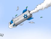 القصف الإسرائيلي يقتل حمامة السلام.. كاريكاتير