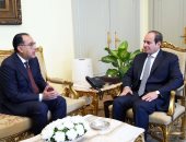 الرئيس السيسى يبحث مع رئيس الوزراء عددا من ملفات العمل الداخلى  
