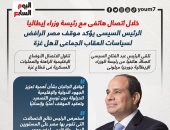 الرئيس السيسى يؤكد لرئيسة وزراء إيطاليا موقف مصر الرافض للعقاب الجماعى بغزة.. إنفوجراف