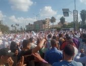 مسيرات فى كفر الشيخ بأعلام فلسطين للتنديد بقصف مستشفى المعمدانى.. صور