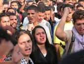 طلاب جامعة عين شمس يهتفون "يا فلسطين إحنا وراكى بالملايين"