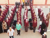 تنكيس الأعلام ودقيقة حداد فى مدارس بورسعيد حداداً على أرواح شهداء غزة