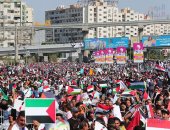 تزايد أعداد المواطنين المتوافدين على المنصة فى جمعة تحيا مصر لدعم فلسطين
