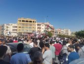 مسيرة تضامنية لأهالى العاشر من رمضان لرفض التهجير والعدوان الإسرائيلى على غزة