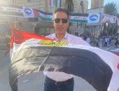 عضو اتحاد الكرة يشارك فى مسيرات شارع النصر للتضامن من الشعب الفلسطيني