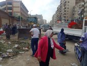 إزالة 227 حالة إشغال طريق بسوق الهانوفيل غرب الإسكندرية