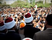 طلاب الأزهر يحتشدون بالجامعة للتضامن مع القضية الفلسطينية 