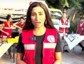 دينا الشربينى تشارك فى فريق متطوعى الهلال الأحمر لمساندة غزة.. صور