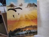  "سعاد" أردنية فلسطينية الأصل تدعم غزة بلوحات فنية على السوشيال ميديا