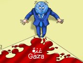 جرائم نتنياهو فى كاريكاتير اليوم السابع