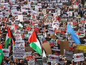 الآلاف يتظاهرون فى لندن اليوم للمطالبة بوقف إطلاق نار فورى فى غزة