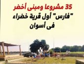 35  مشروعا ومبنى أخضر.. "فارس" أول قرية خضراء فى أسوان.. فيديو