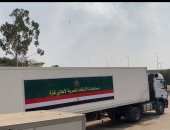 قافلة تضم 50 طن لحوم من وزارة الأوقاف لأهالي قطاع غزة.. فيديو