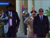 مراسم استقبال رسمية لرئيس جنوب السودان فى قصر الاتحادية