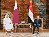الرئيس السيسى وأمير قطر يؤكدان رفض محاولات تصفية القضية الفلسطينية.. ألبوم صور